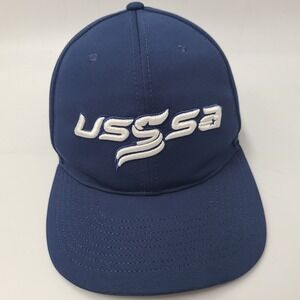 USSSA Hat Fitted (Seems‎ S-M) Blue Baseball Slow Pitch Softball Association Men